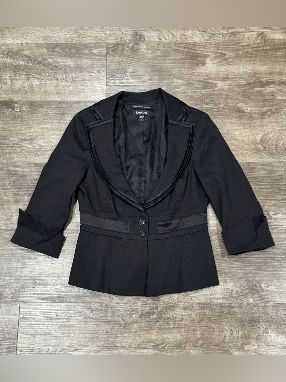 Bebe Womens Black Blazer Size 6